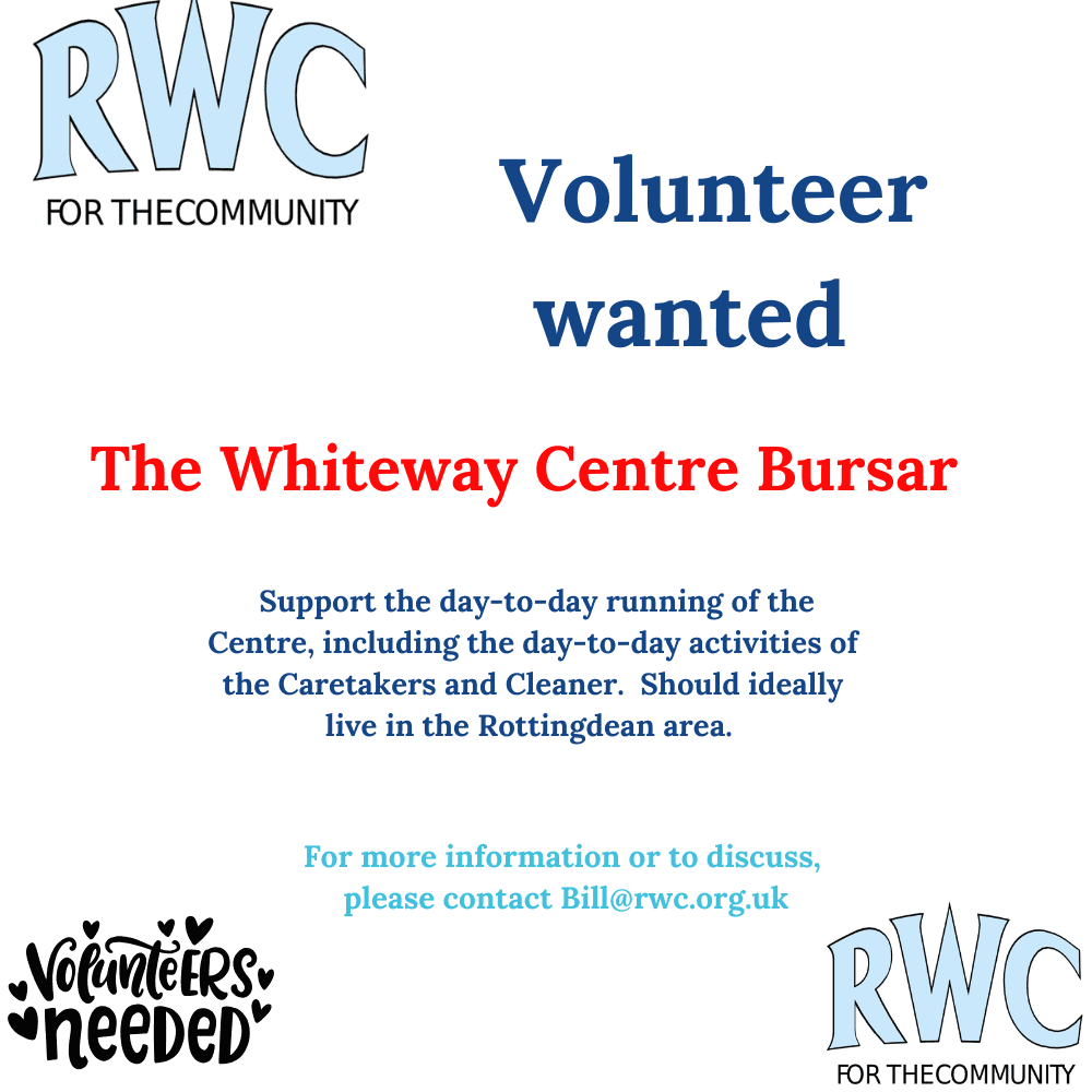 Volunteer Bursar Wanted at the Rottingdean Whiteway Centre