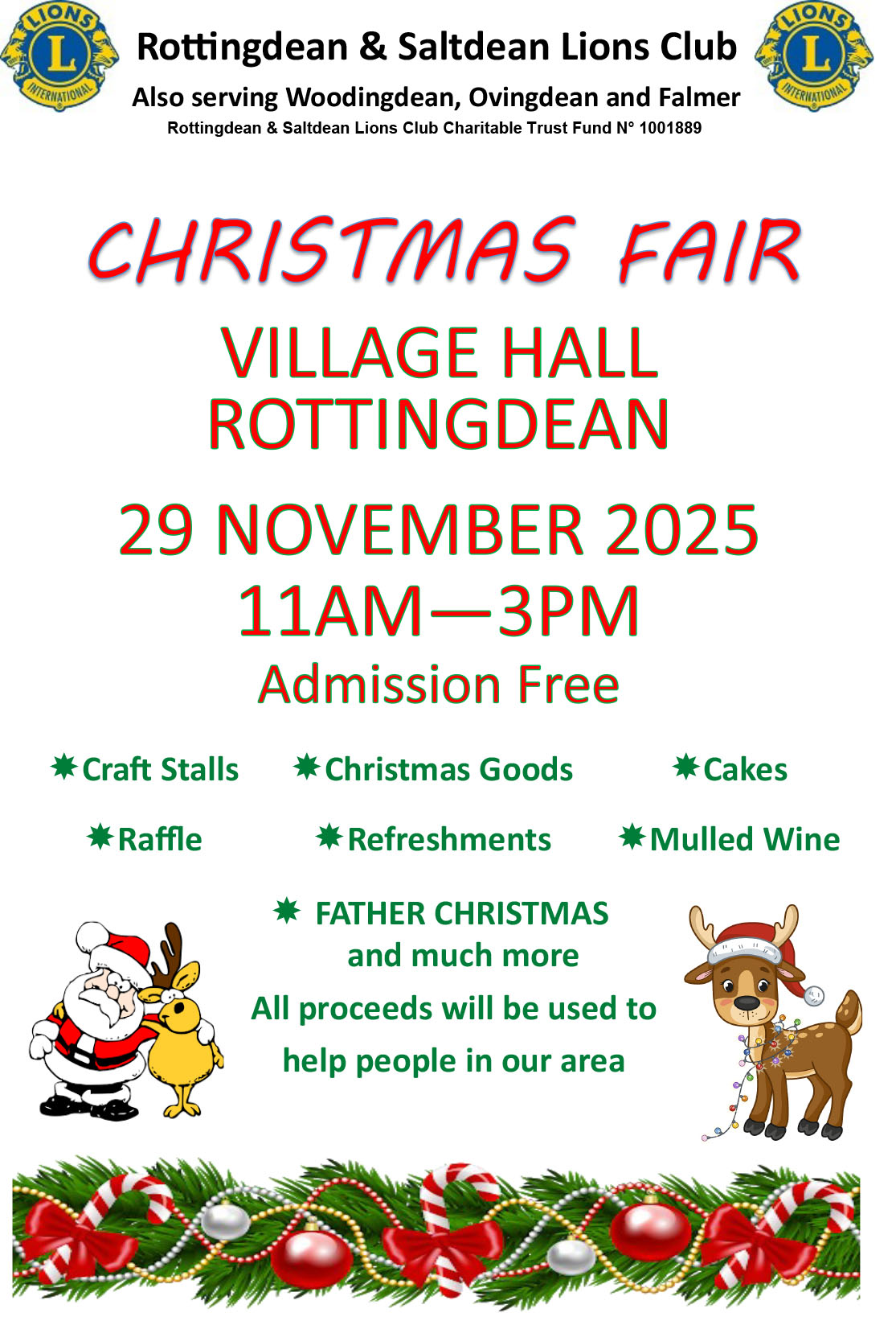 Christmas Fair - Rottingdean & Saltdean Lions 2025