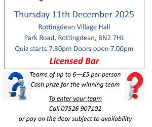 Quiz Night - 11th Dec 25. Rottingdean & Saltdean Lions