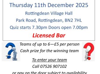 Quiz Night - 11th Dec 25. Rottingdean & Saltdean Lions