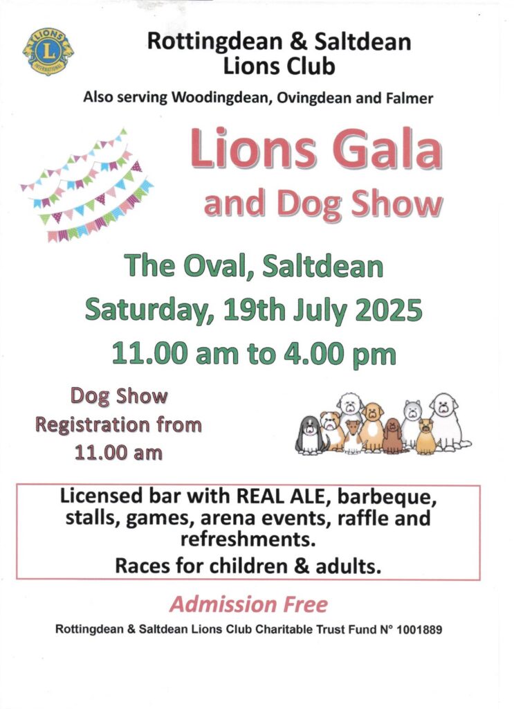 Rottingdean & Saltdean Lions Gala and Dog Show July 19th 2025
