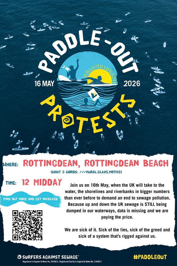 Rottingdean F.O.R.C.E Paddle Out Protest
